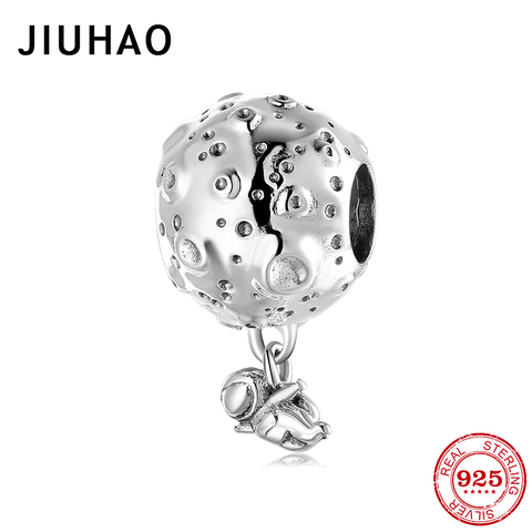 Gran oferta de Plata de Ley 925 misteriosa Luna y pendientes astronauta dijes de cuentas para la fabricación de pulsera joyería de plata 925 ► Foto 1/4