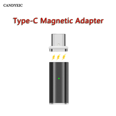 CANDYEIC TYPE-C a TYPE-C adaptador magnético para Samsung Huawei Mate HONOR cargador, adaptador USB C para Xiaomi Redmi OPPO LG cargador ► Foto 1/6