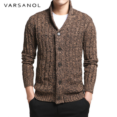 Varsnaol nueva marca suéter hombres cuello en V sólido Delgado Fit tejido hombres suéteres cárdigan hombre 2022 otoño moda Casual Tops Hots ► Foto 1/6