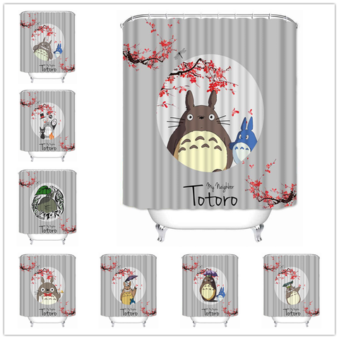 Musife-cortina de ducha personalizada de alta calidad, tela poliéster para el baño, Totoro ► Foto 1/5