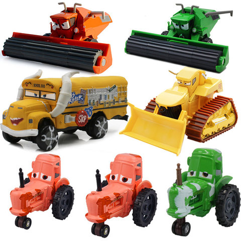 Figuras de acción de Disney Pixar Cars 2 3 para niños, modelo Lightning Mcqueen Frank, cosechadora de coche, Tractor, camión de aleación de Metal, regalo de Año Nuevo, juguete para chico ► Foto 1/6