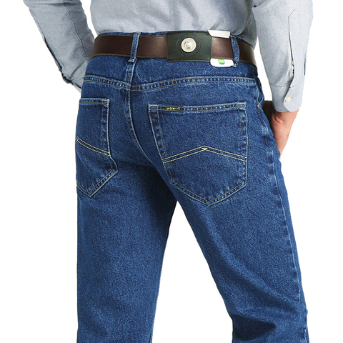 Pantalones vaqueros elásticos de algodón para hombre, Jeans clásicos de negocios, de marca, ajustados, para primavera y otoño, 2022 ► Foto 1/6