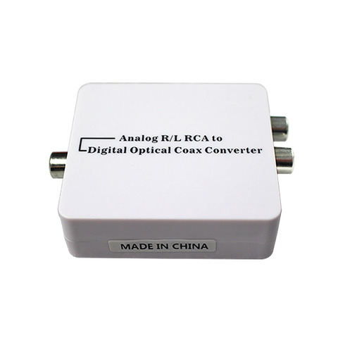 Amplificador de Audio analógico a Digital, decodificador óptico Coaxial, RCA, Toslink, adaptador de sonido SPDIF para TV ► Foto 1/6
