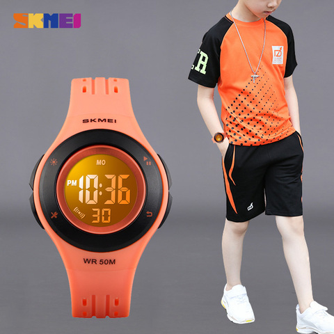 Moda SKMEI niños LED Digital Reloj 5Bar impermeable niños relojes deportivos para niños niñas reloj Montre pour enfants reloj ► Foto 1/6