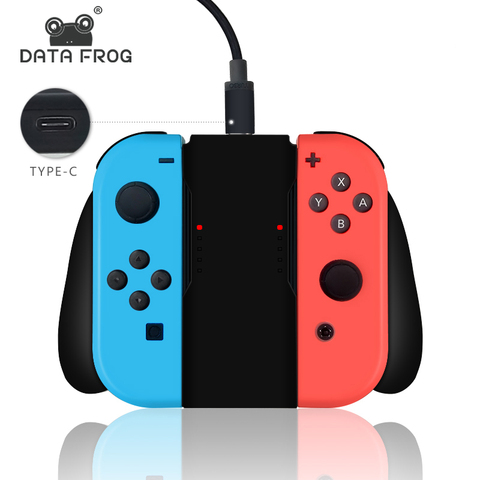 Soporte de carga del cargador de La Estación De Carga del mango de la rana de datos para el cargador del controlador de la manija NS de Joy-Con Nintendo Switch ► Foto 1/6