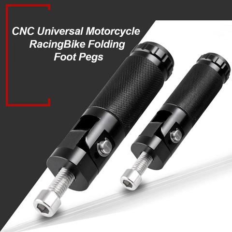 Estribos para motocicleta CNC de aluminio, reposapiés plegables universales, pedales traseros Premium para Moto ► Foto 1/6