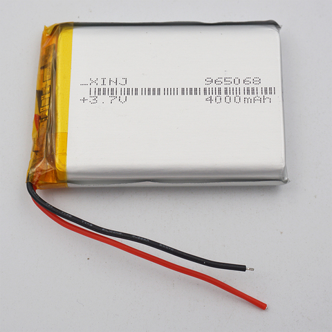 XINJ 3,7 V 4000 mAh recargable de polímero de litio Li Po batería de iones 965068 para DIY GPS MID DVC PSP Teléfono de banco de potencia de la PC de la tableta ► Foto 1/5