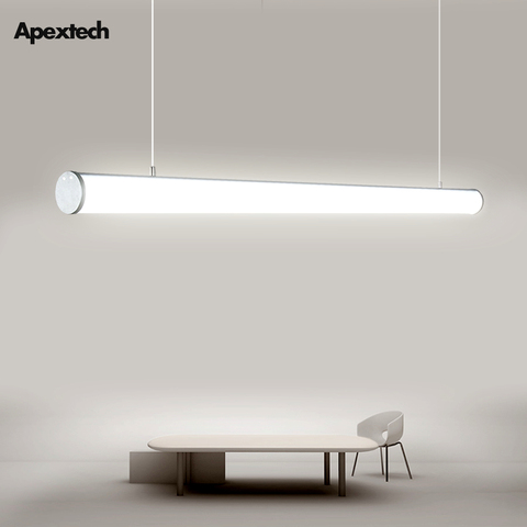 Tubo de luz LED lineal para iluminación de oficina, lámpara colgante para comedor, lámparas de techo para colgar, luz recta de 4 pies, 120cm, 36W, AC100-240V ► Foto 1/6