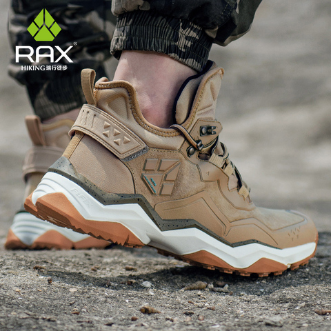 Zapatos de senderismo para hombre RAX, impermeables, antideslizantes, para senderismo y montañismo Multi-terrian, para el invierno, transpirables, de cuero auténtico ► Foto 1/6