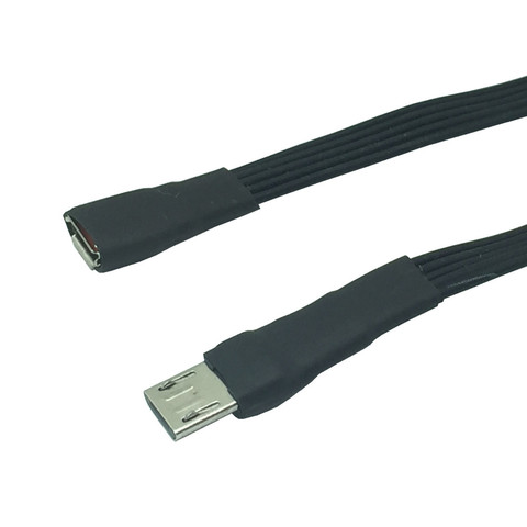 Cable Micro USB de 5 pines macho a hembra M/F OTG extensión plano sincronización de datos Extender para teclado ratón USB Flash 5cm 10cm 20cm ► Foto 1/3