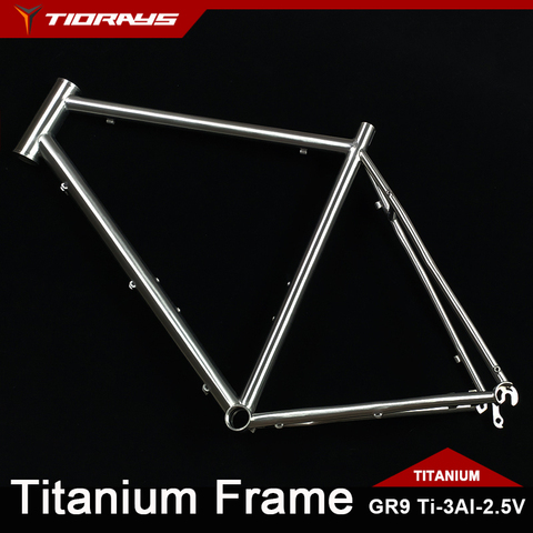 Tiorays de estructura ciclocrós grava bicicleta Ti3Al2.5V personalizado ► Foto 1/6