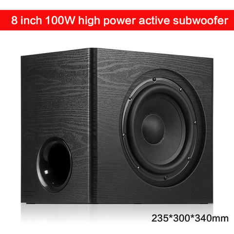 8 pulgadas 100W Subwoofer de alta potencia de W-86 activo Subwoofer de alta fidelidad de Teatro en Casa Audio en casa eco galería TV computadora etapa altavoces ► Foto 1/6