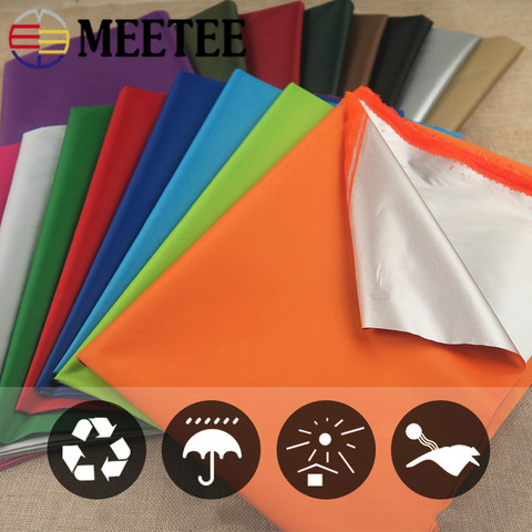 Tela de poliéster impermeable Meetee 200/400X140cm 210T pintada en plata tela a prueba de polvo tela para sombrilla DIY Material para coser tienda ► Foto 1/5