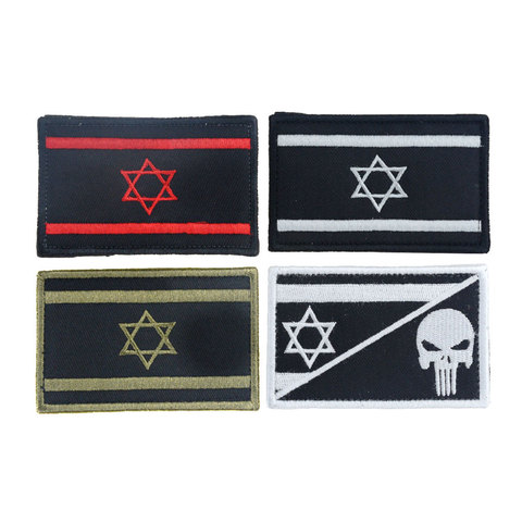 Parche bordado de bandera de Israel, insignia de Lucha Táctica, traje militar, mochila, brazalete de bandera, parche para mochila, 1 Uds. ► Foto 1/6