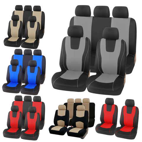 Funda de asiento de coche Universal, protección de tela de poliéster, Color Rojo ► Foto 1/6