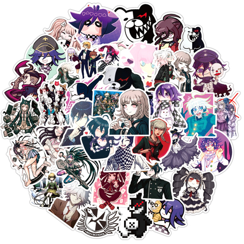 10/30/50 unids/pack Danganronpa gatillo feliz estragos japonés pegatinas de anime para nevera coche casco DIY caja de regalo de guitarra ► Foto 1/6