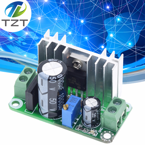 Módulo de placa de circuito reductor ajustable LM317T DC-DC, regulador lineal, fuente de alimentación con filtro rectificador ► Foto 1/6