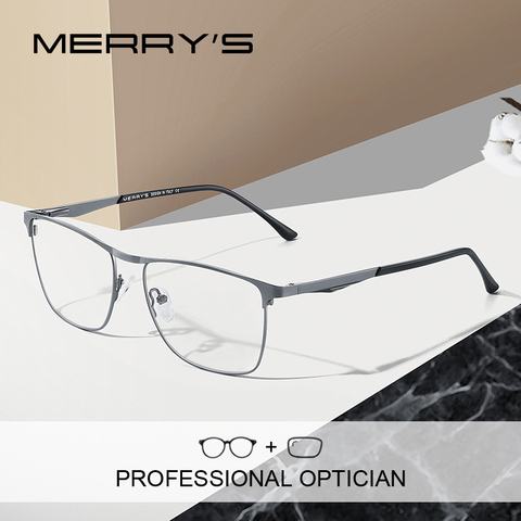 MERRYS-gafas graduadas para miopía para hombre, anteojos de lujo, a la moda, Estilo Vintage, S2061PG ► Foto 1/6