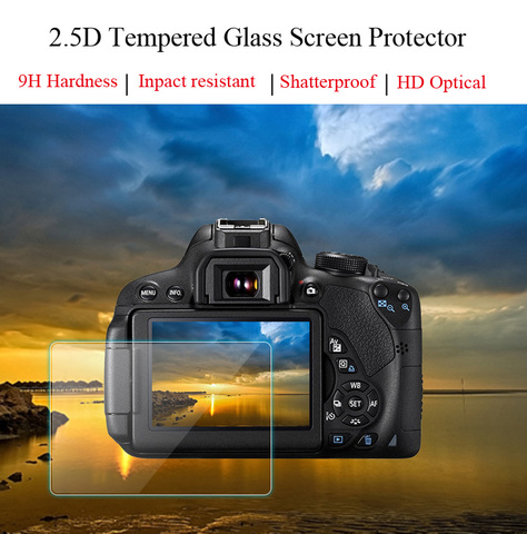 Protector de pantalla de vidrio templado HD, para Nikon D500 D7100 D7200 D610 D600 D750 D810 D800 D800E D850 D4S D5200 D5100, 2 uds. ► Foto 1/5