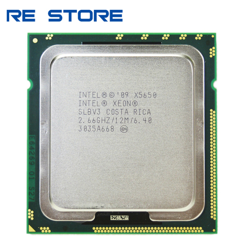 Procesador Intel Xeon X5650 SLBV3 usado, seis núcleos, 2,66 GHz, LGA1366, 12MB, L3, caché, servidor CPU ► Foto 1/3