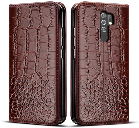 Funda de cuero con tapa para Xiaomi Redmi Note 8 Pro, carcasa con textura de cocodrilo para Xiaomi Redmi Note 8 Pro ► Foto 1/5