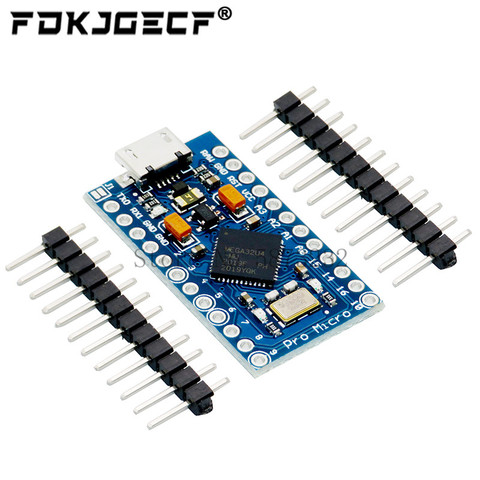 Micro ATmega32U4 Pro, reemplazo de ATmega328 de 5V y 16MHz para Arduino Pro Mini con 2 cabezales de pines de fila para interfaz Leonardo Mini Usb ► Foto 1/2