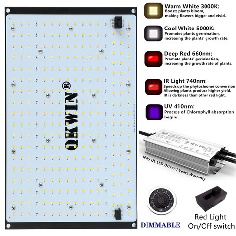 Luz Led para cultivo, tablero cuántico de espectro completo, V1, 120W, 240W, 3000K, 5000K, 660nm, IR, UV, DIY, envío directo ► Foto 1/6