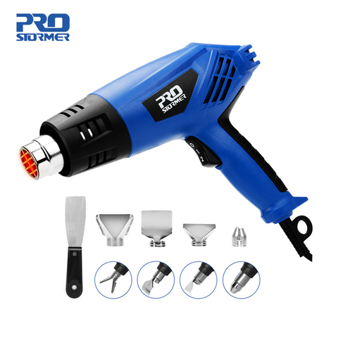 Prostormer2000W 220 V eléctrico Industrial pistola de aire caliente temperatura Dual-controlado edificio secador de pelo de calor de temperatura de la boquilla ► Foto 1/6