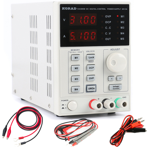 KA3005D-fuente de alimentación de Laboratorio Digital ajustable, programable, alta precisión, fuente de alimentación CC 30V 5A 4Ps MA 110V o 220V ► Foto 1/6