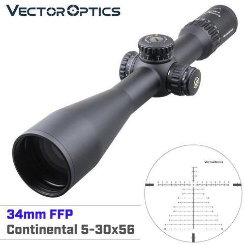 Vector Optics 34mm Continental 5-30x56 HD FFP caza Riflescopes 1/10MIL Zero Stop preciso rifle táctico 338 de largo alcance ► Foto 1/6