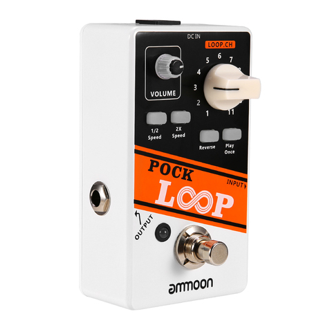 Ammoon-Pedal de efecto de guitarra POCK Looper, 11 repeticiones, Pedal de lazo de Pedal, Pedal de guitarra eléctrica reversa, accesorios de guitarra de Bypass verdadero ► Foto 1/6