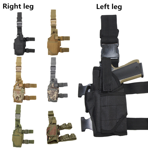 Funda de pistola de caza táctica para Glock Beretta Sig Airsoft Combat, Universal, izquierda, derecha, pierna, muslo, funda ajustable ► Foto 1/6