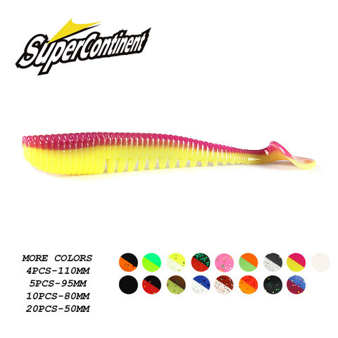 Supercontinental-Señuelos de Pesca de 5cm, 8cm, 9,5 cm, 11cm, cebo suave, cebo Artificial, aparejo depredador, carnada para lucio y lubina ► Foto 1/6