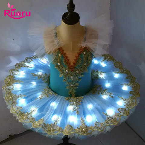 Ruoru-tutú de Ballet con luz Led para niña y mujer, ropa de Ballet para niña y mujer, trajes de baile para niño ► Foto 1/6