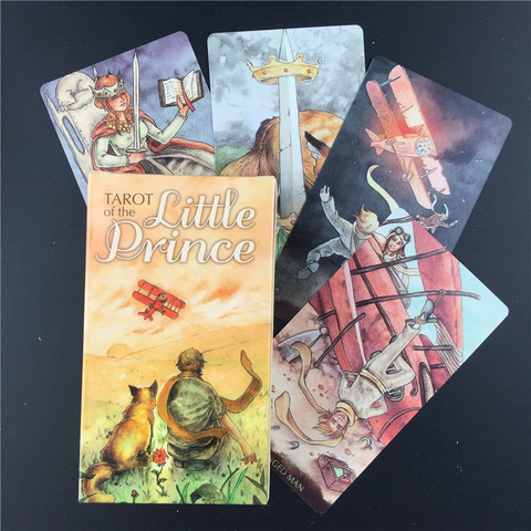 Cartas de Tarot del Principito inglés, cartas de juego de adivinación, juguete para juego de mesa portátil, novedad de 2022 ► Foto 1/6