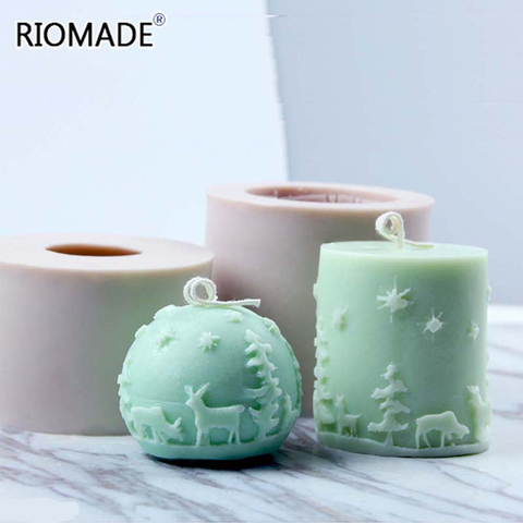 Molde de silicona para velas de Navidad, molde de fabricación de velas suave artesanal, forma hecha a mano, forma silicona para yeso, herramientas ► Foto 1/5