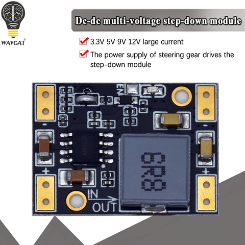 Unidad de potencia de engranaje de dirección, minimódulo de reducción multifunción, placa de alimentación de 3,3 V, 5V, 9V, 12V, indicador LED, módulo de voltaje artesanal ► Foto 1/6