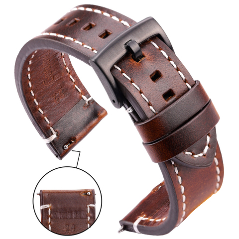 Correa de cuero de vaca para reloj LV para hombre y mujer, pulsera