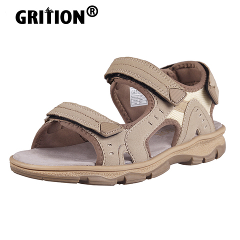 GRITION-sandalias para mujer cómodas y planas con absorción de impacto, zapatos de verano, calzado de playa, informal, antideslizantes, talla 41, 2022 ► Foto 1/6