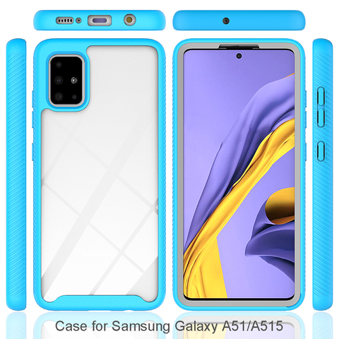 Funda híbrida de silicona a prueba de golpes para Samsung, armadura resistente para PC + TPU, para Galaxy A51, A71, M51, M31, A41, A31, A21S, A10S, A20S, A50, A70, A20E ► Foto 1/6