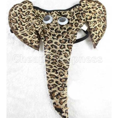 Tanga de elefante para hombre, ropa interior, Sexy, espalda en T, lencería, negro/rojo/leopardo ► Foto 1/4