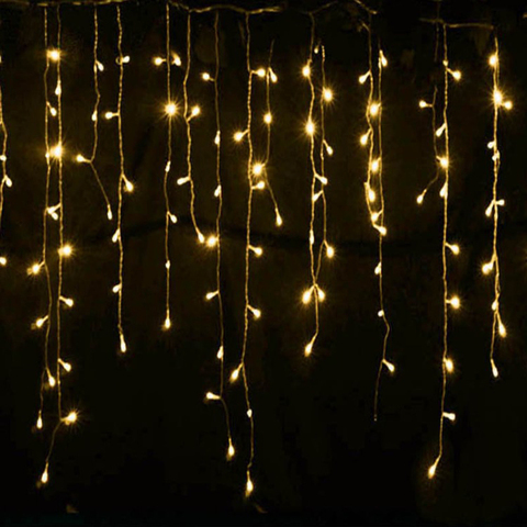 0,5-0,3 droop 4 m led cortina icicle cadena luces Navidad hadas luces led para boda/fiesta/cortina/decoración del hogar ► Foto 1/6