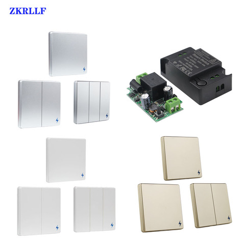 Interruptor de Control remoto inalámbrico Universal de 433Mhz y receptor de relé AC 110V 220V para dormitorio LED de techo control de luz de pared DIY ► Foto 1/6