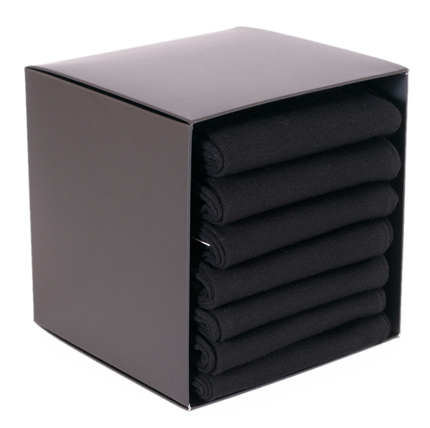 Juego de Calcetines para hombre hechos de algodón mercerizado de 100%, 7 pares (TM y Di Calze) negro ► Foto 1/4