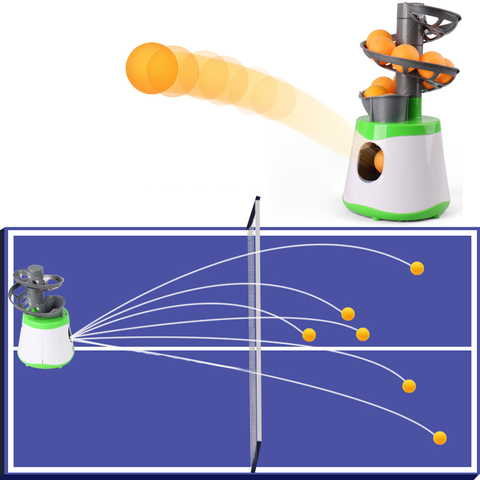 4 * AA batería Mini tenis de mesa Robot servicio máquina de lanzar entrenador adulto chico juego de deporte regalo deporte de raqueta 40 + pelota de Ping-Pong ► Foto 1/6