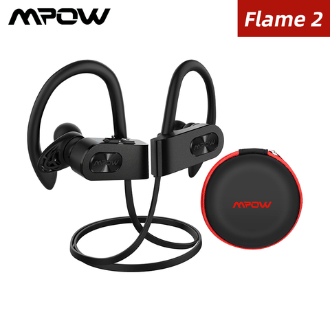 Mpow Flame 2 Bluetooth 5.0 Auricular IPX7 Auricular inalámbrico a prueba de agua con 13 horas de reproducción Micrófono con cancelación de ruido Auricular deportivo ► Foto 1/6