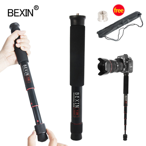 BEXIN extensible ligero portátil mini monopié ajustable fotografía unipod cámara de vídeo dslr monopié soporte ► Foto 1/6