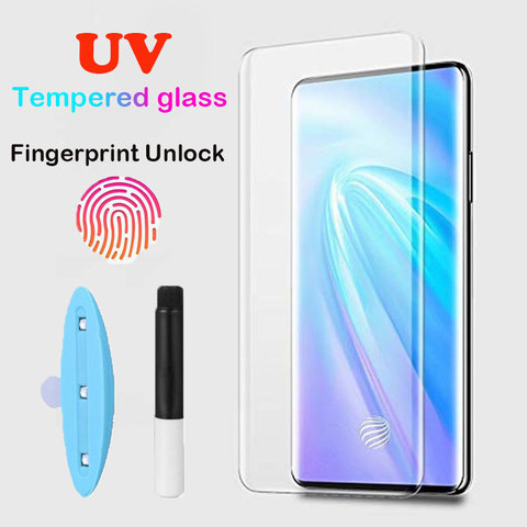 9D Nano-pegamento líquido UV Protector de pantalla de vidrio templado para VIVO NEX 3, película protectora de vidrio UV de cobertura completa 9H para VIVO NEX 3 ► Foto 1/6