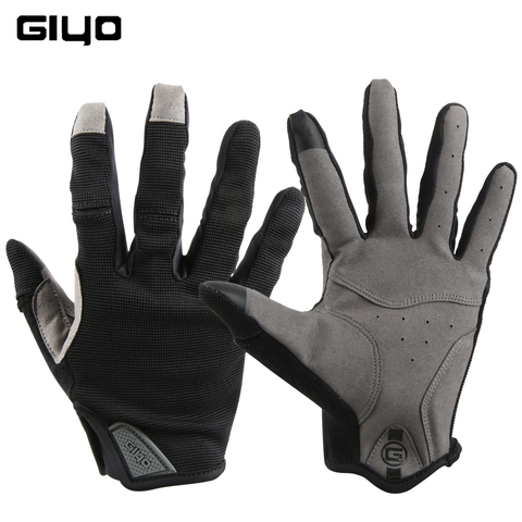 Giyo-guantes de Lycra antideslizantes para ciclismo, de dedo completo, con pantalla táctil, largos ► Foto 1/5