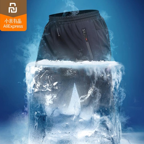 Youpin-pantalones cortos de seda de hielo transpirables, tecnología negra, sensación de hielo, suave, amigable con la piel, material elástico de secado rápido ► Foto 1/6